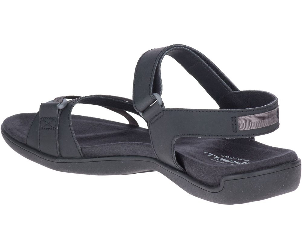 Sandálias Senhora - Merrell District Kindra Strap - Pretas - LOY958021